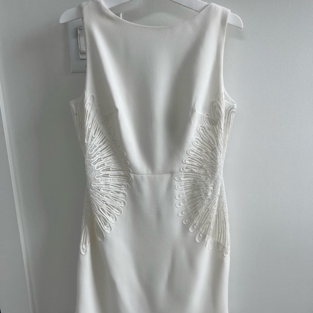 Lotus Threads white sequined mini dress